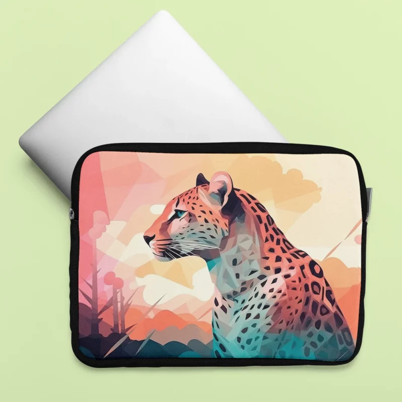 Vibrant Cheetah Painting Laptop Sleeve