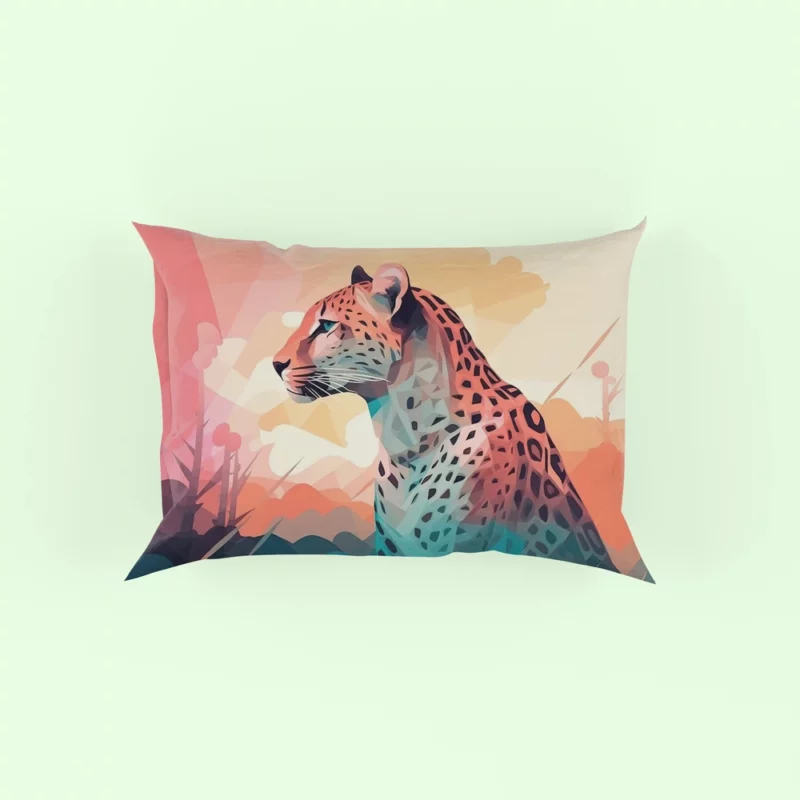 Vibrant Cheetah Painting Pillow Case