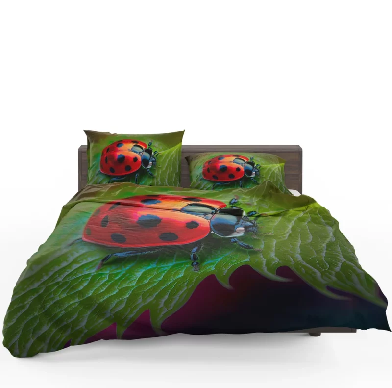 Vibrant Ladybug Illustration Bedding Set 1