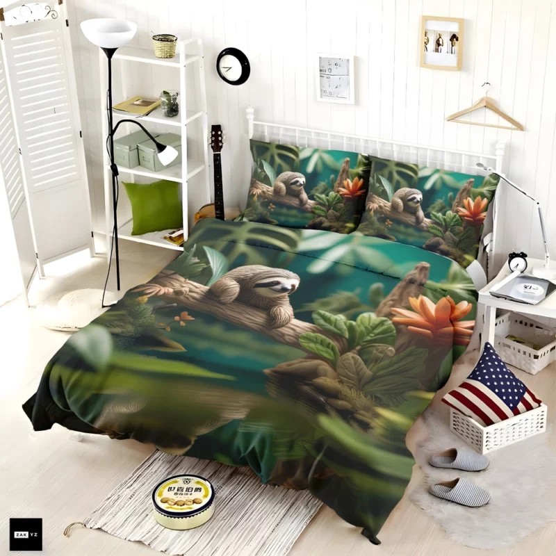 Vibrant Mini Jungle Teeming with Life Bedding Set
