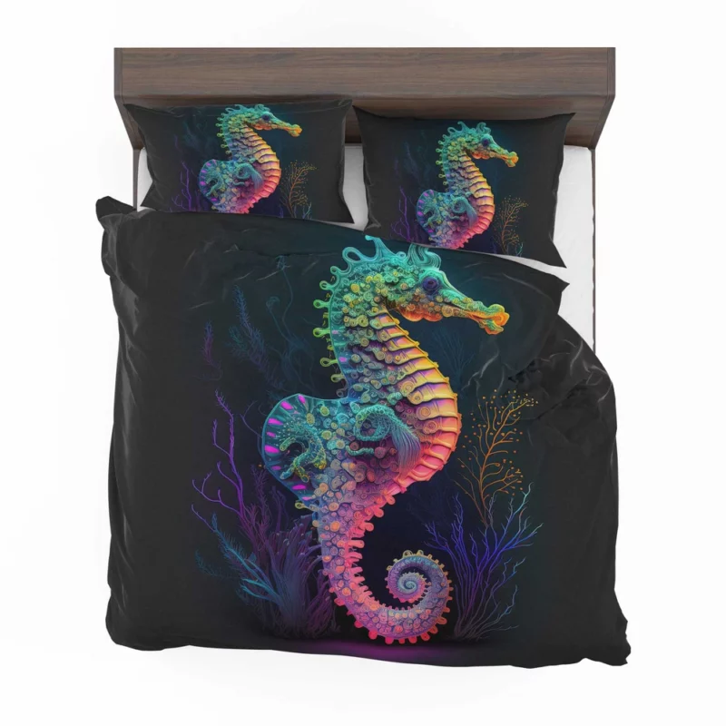 Vibrant Pop Art Seahorse Bedding Set 2