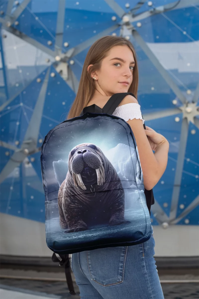 Walrus With Large Tusks Minimalist Backpack 2