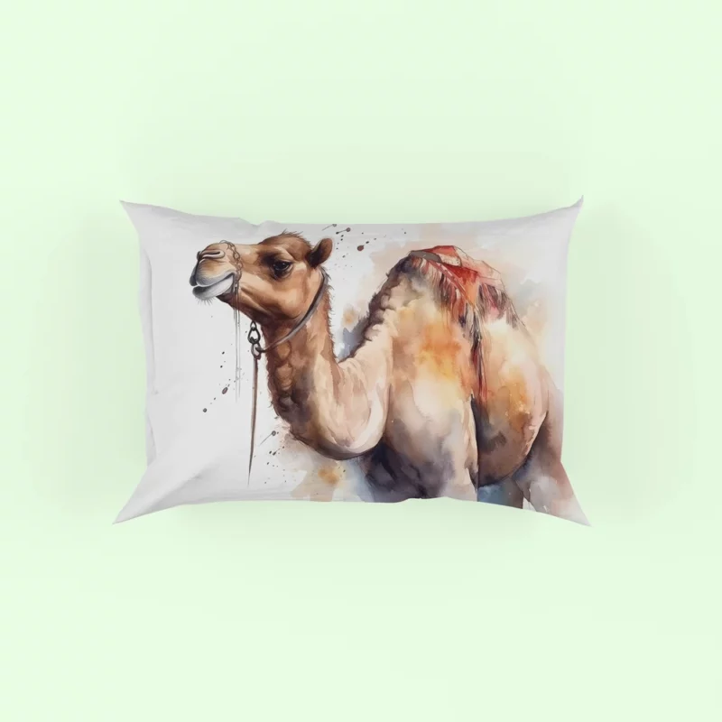 Watercolor Camel Illustration Pillow Case