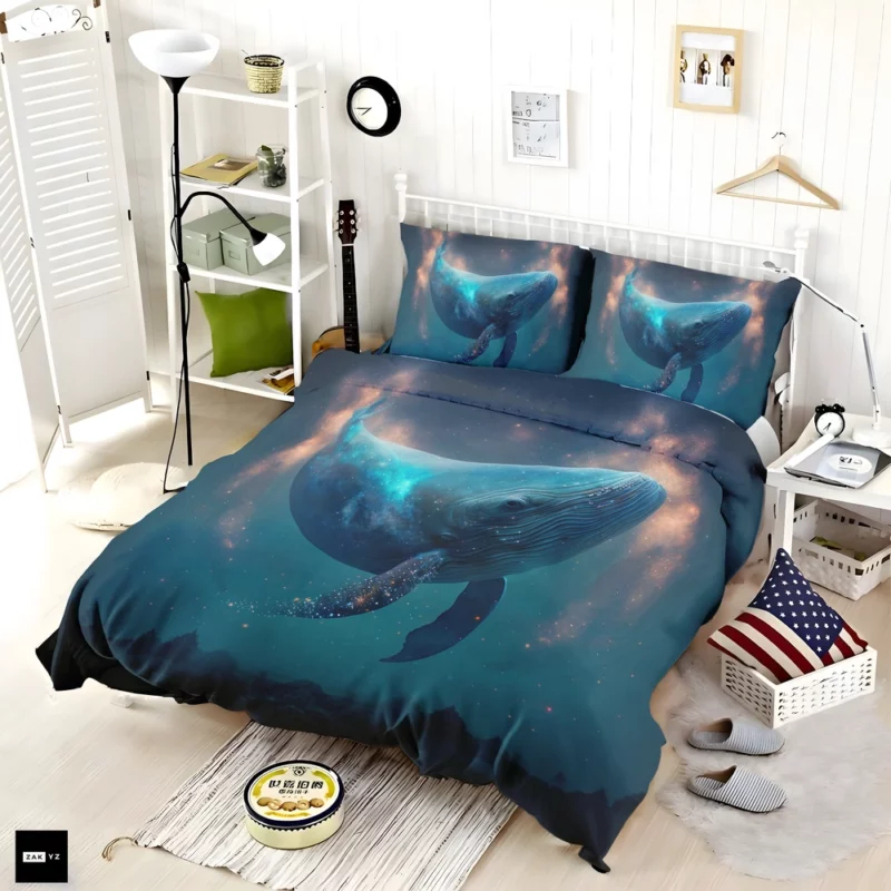 Whale AI Artwork Bedding Set