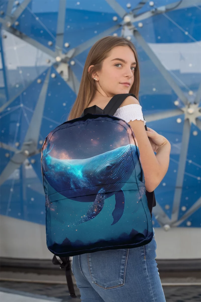 Whale AI Artwork Minimalist Backpack 2