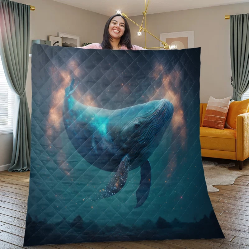 Whale AI Artwork Quilt Blanket