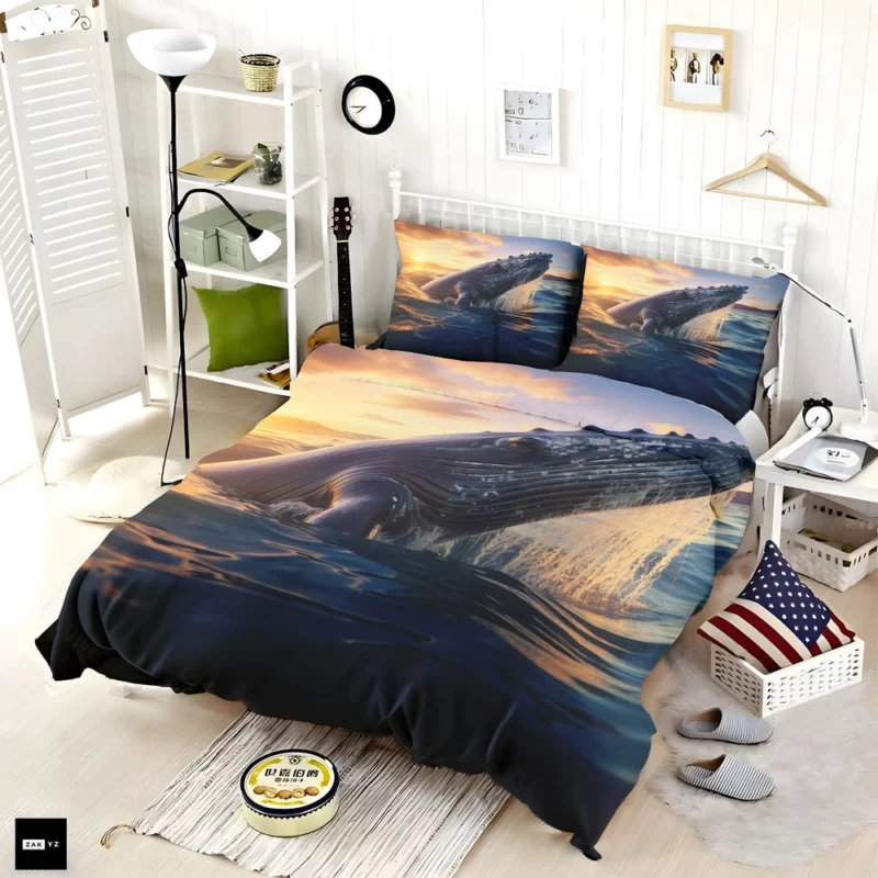 Whale AI Generated Image Bedding Set