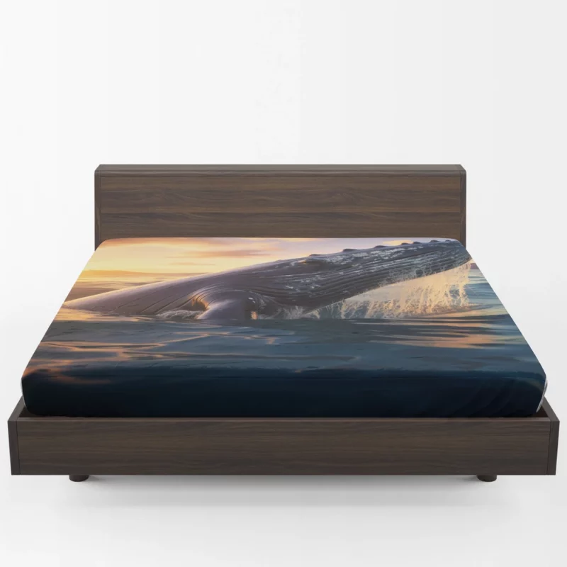 Whale AI Generated Image Fitted Sheet 1