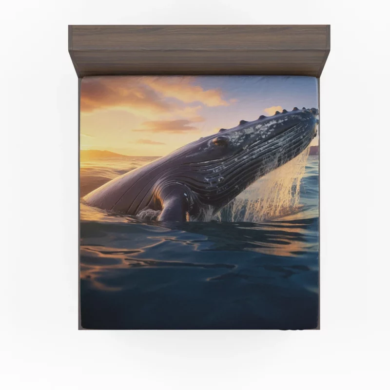 Whale AI Generated Image Fitted Sheet