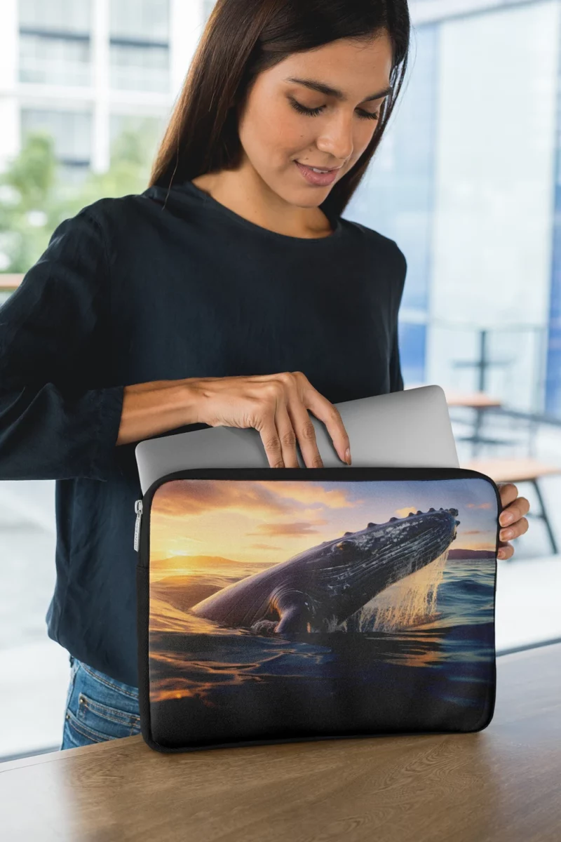 Whale AI Generated Image Laptop Sleeve 1