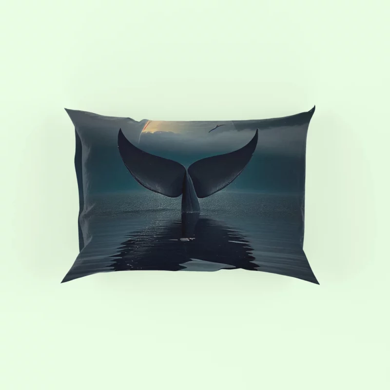 Whale Tail at Night Pillow Case