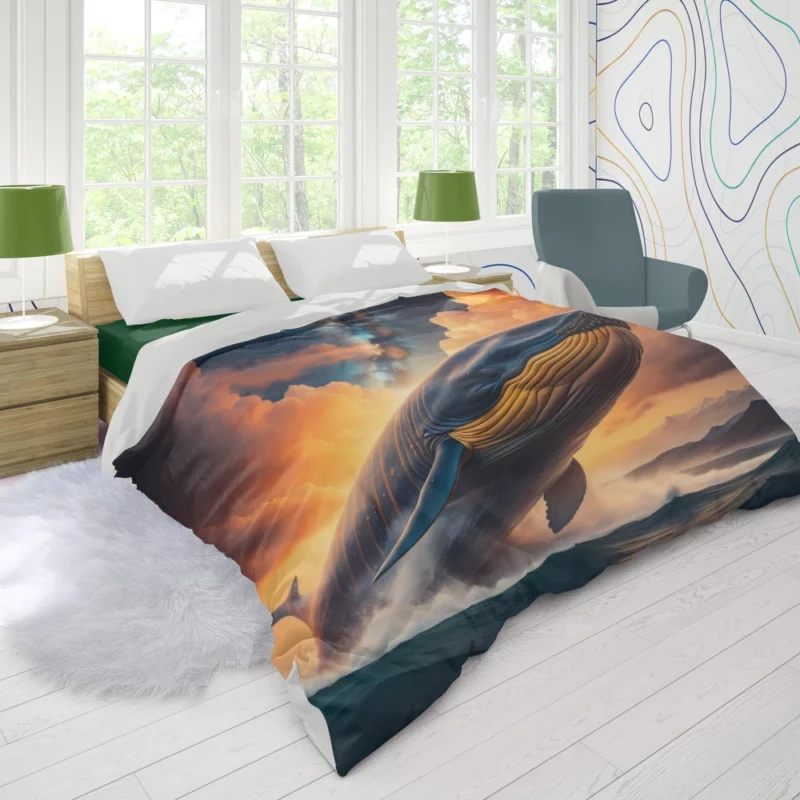Whale With Label Duvet Cover