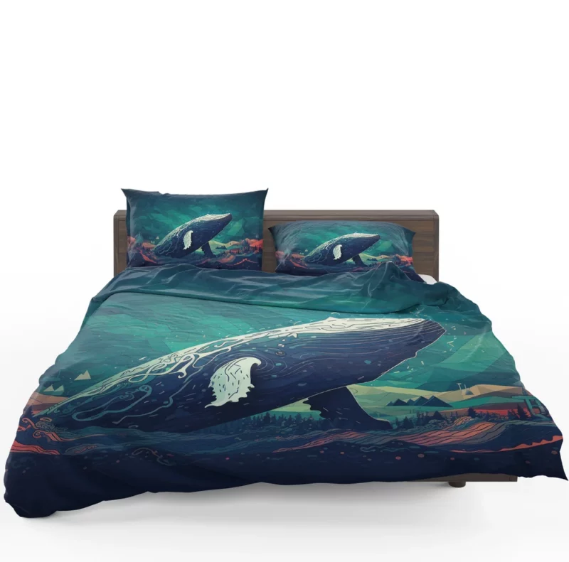 Whale in the Blue Sea Bedding Set 1