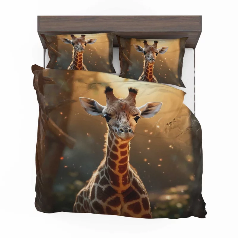 Whimsical Giraffe and Girl Bedding Set 2