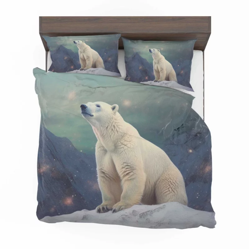 White Bear on a Snowy Peak Bedding Set 2