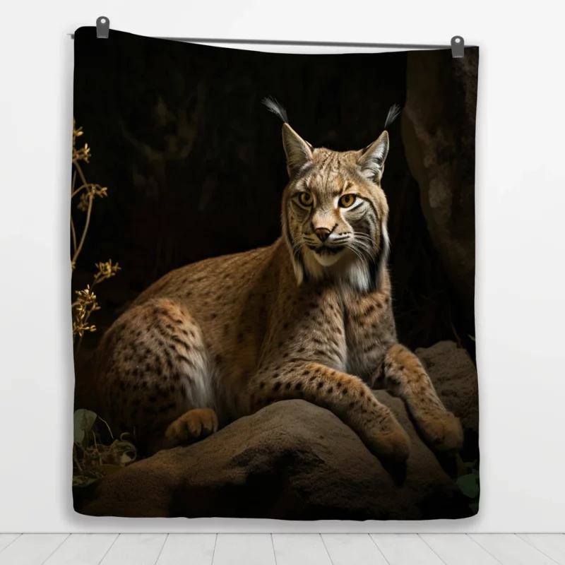 Wild Lynx Photo Quilt Blanket 1