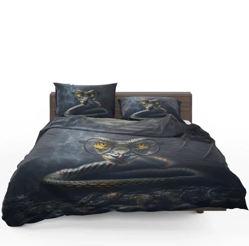 Wise Serpent with Glasses Bedding Set 1