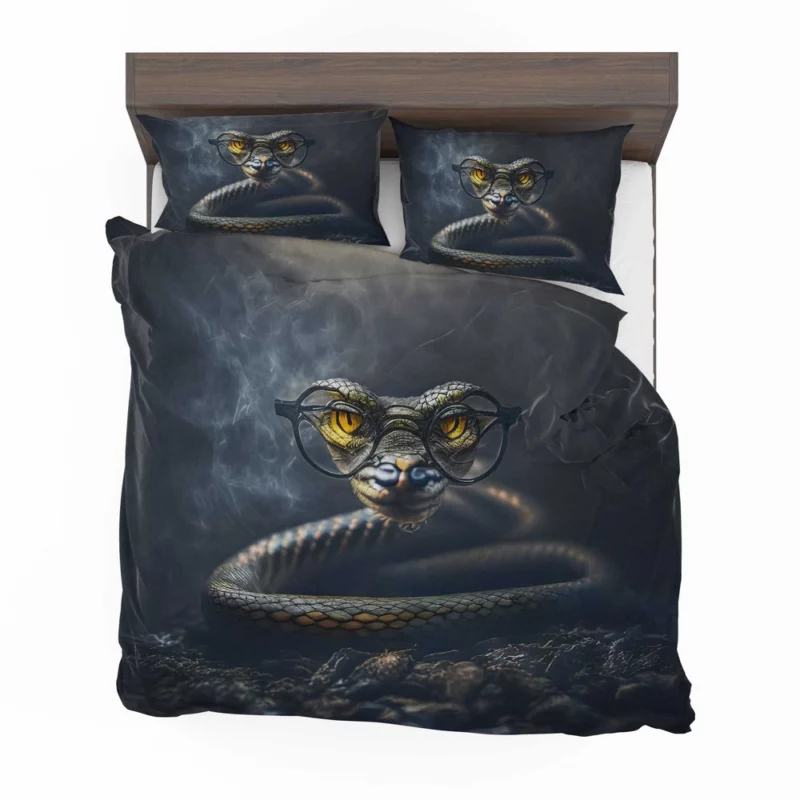 Wise Serpent with Glasses Bedding Set 2