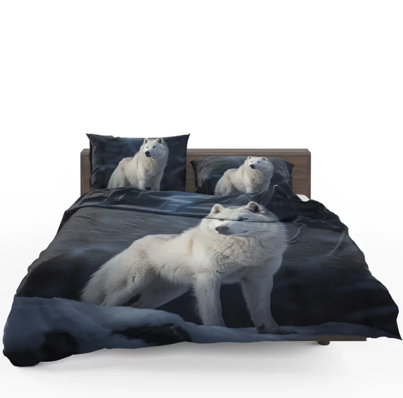 Wolf in the Snow Artwork Bedding Set 1