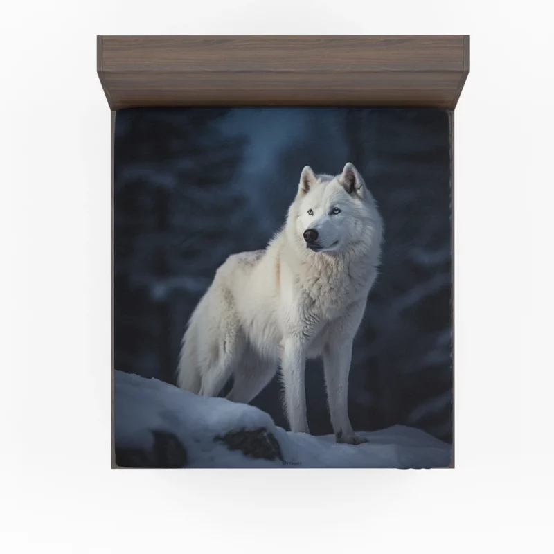 Wolf in the Snow Artwork Fitted Sheet