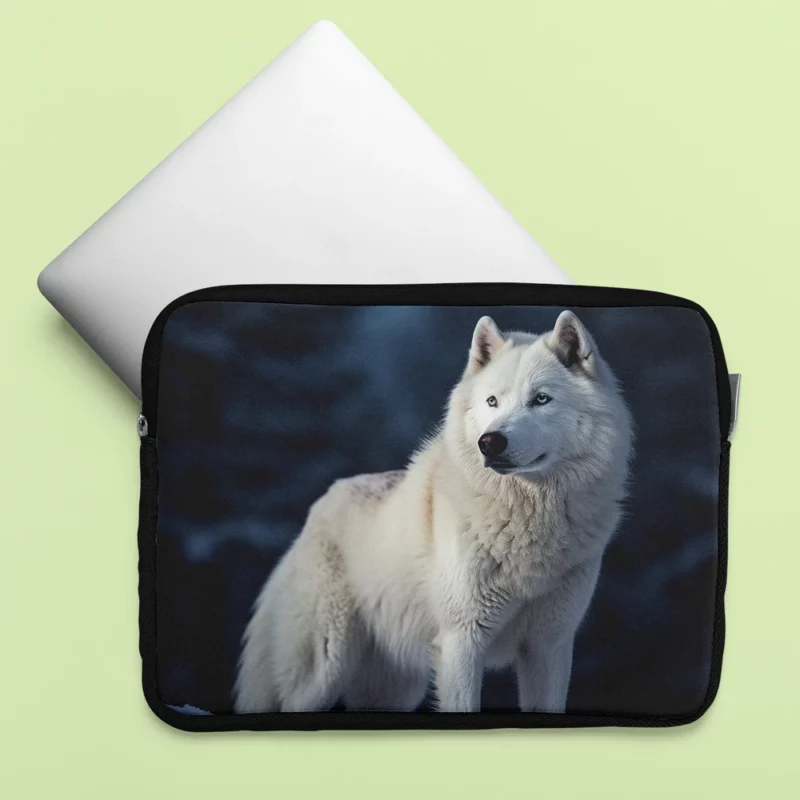 Wolf in the Snow Artwork Laptop Sleeve