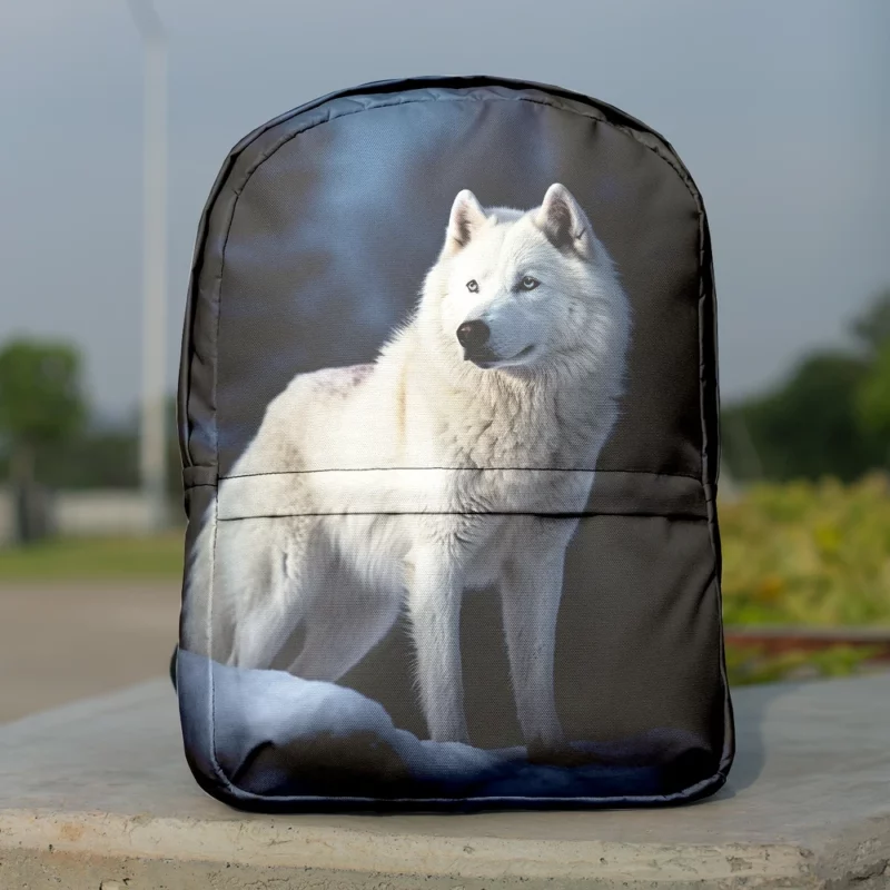 Wolf in the Snow Artwork Minimalist Backpack