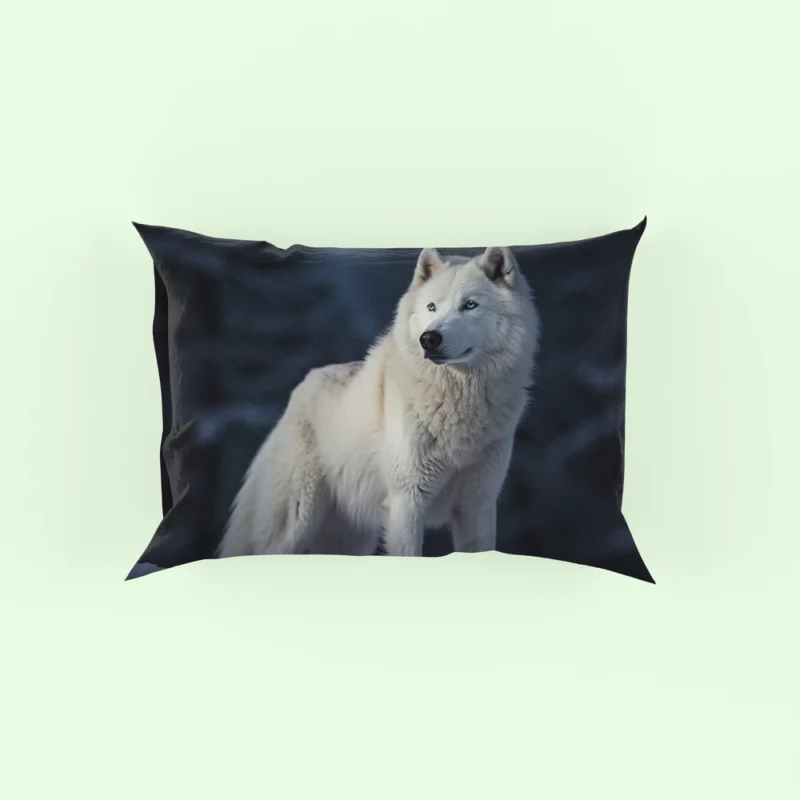 Wolf in the Snow Artwork Pillow Case