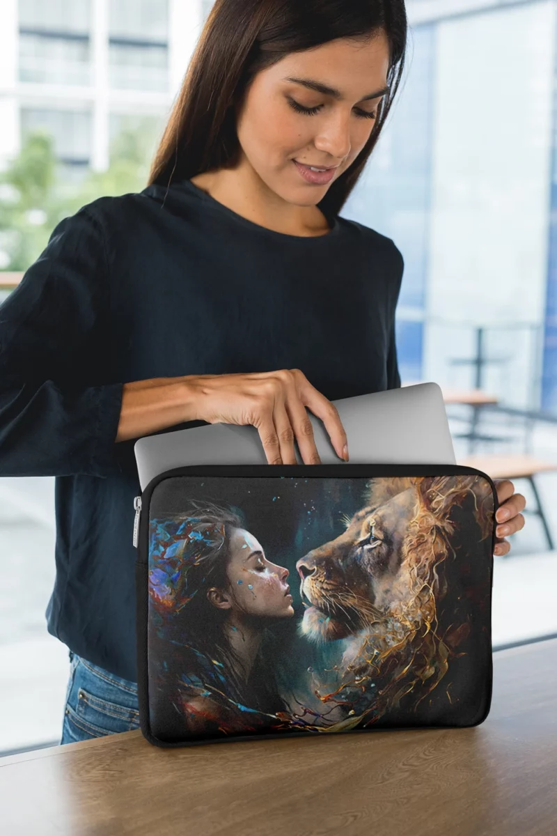 Woman Turned Into a Lion Laptop Sleeve 1