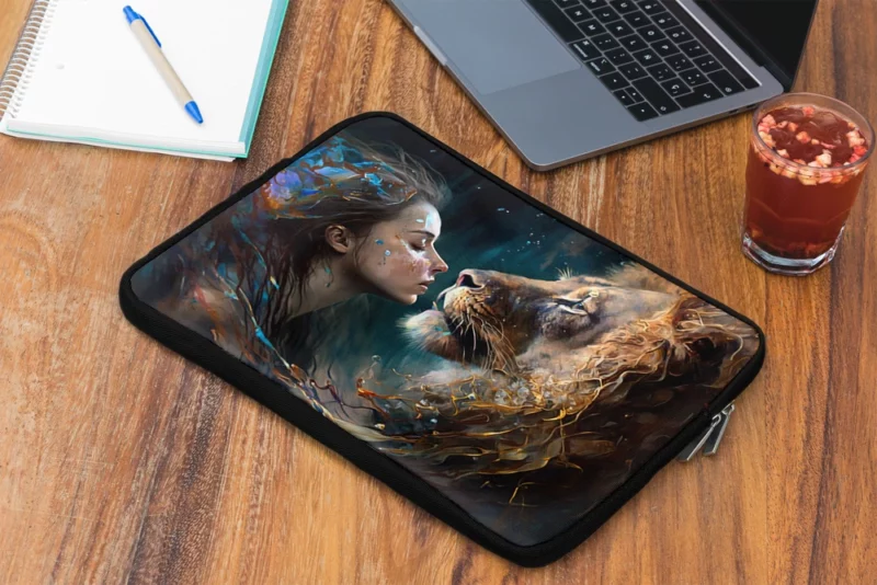 Woman Turned Into a Lion Laptop Sleeve 2