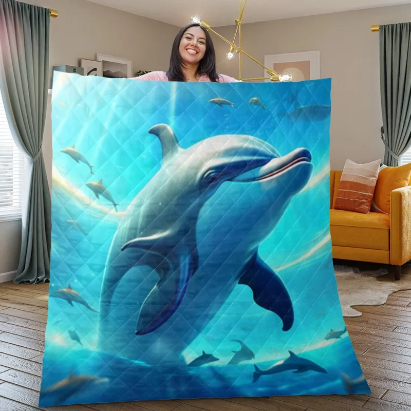 World Whale and Dolphin Day Quilt Blanket