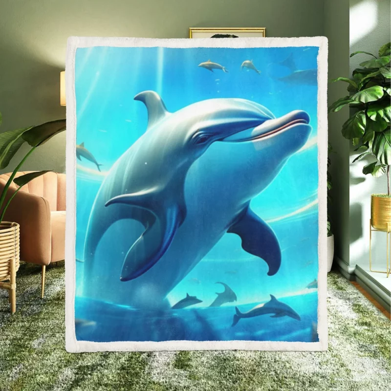 World Whale and Dolphin Day Sherpa Fleece Blanket