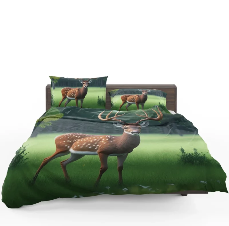 World Wildlife Day Art Forest Animals Deer Bedding Set 1