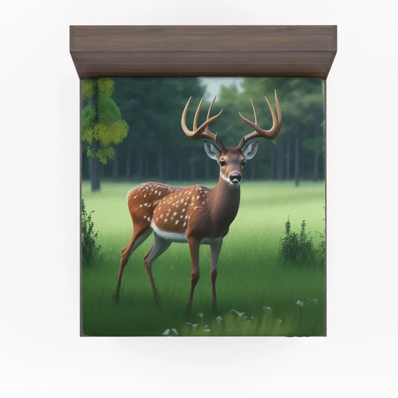 World Wildlife Day Art Forest Animals Deer Fitted Sheet