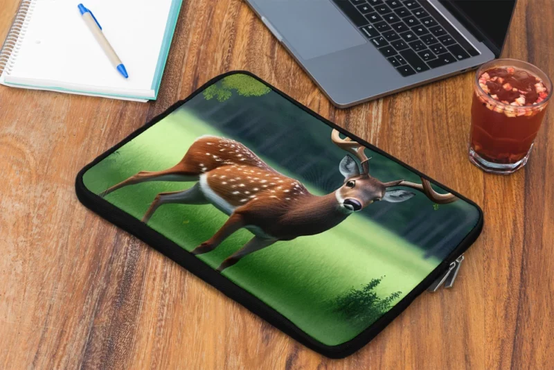 World Wildlife Day Art Forest Animals Deer Laptop Sleeve 2