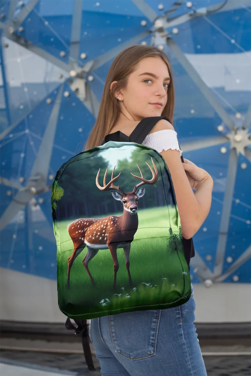 World Wildlife Day Art Forest Animals Deer Minimalist Backpack 2