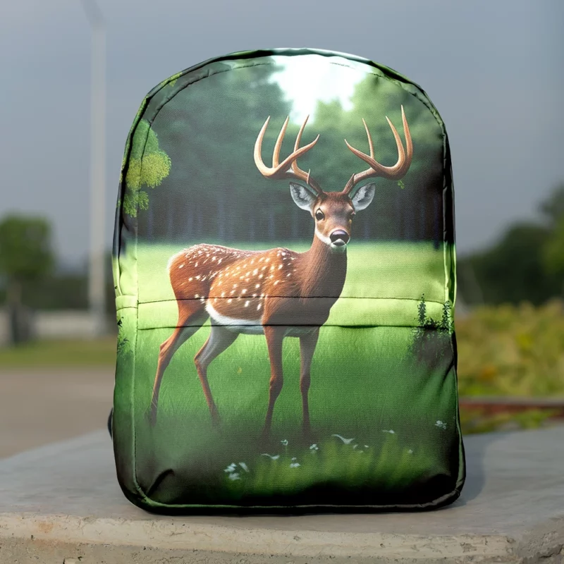 World Wildlife Day Art Forest Animals Deer Minimalist Backpack