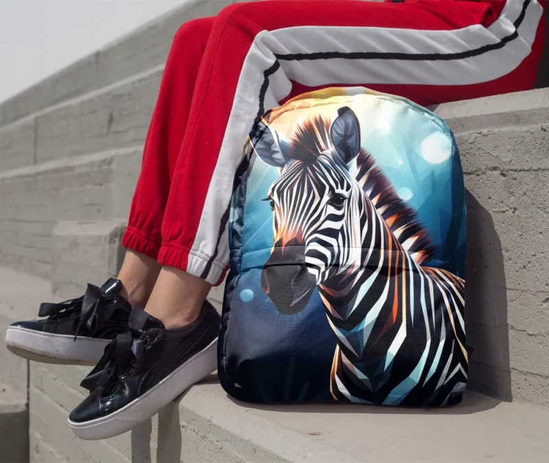 Zebra in Dark Forest Minimalist Backpack 1