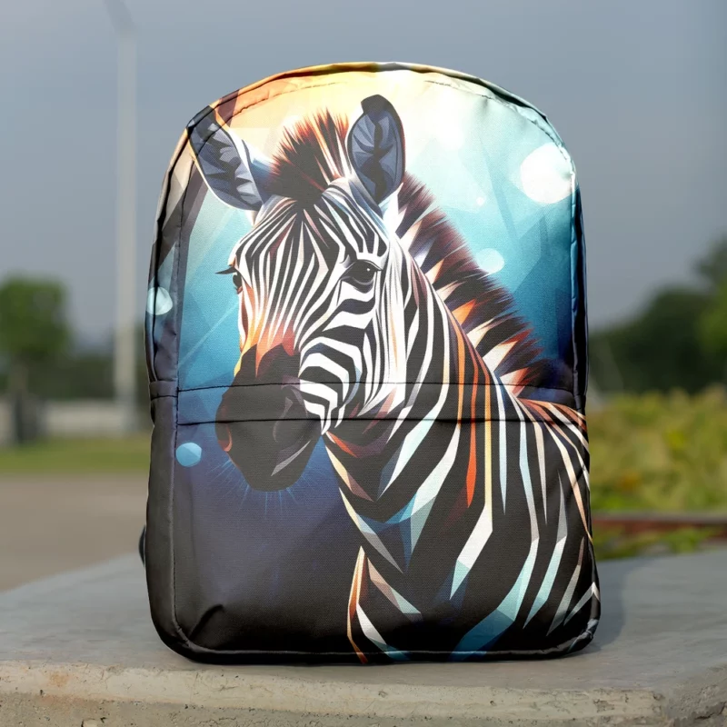 Zebra in Dark Forest Minimalist Backpack