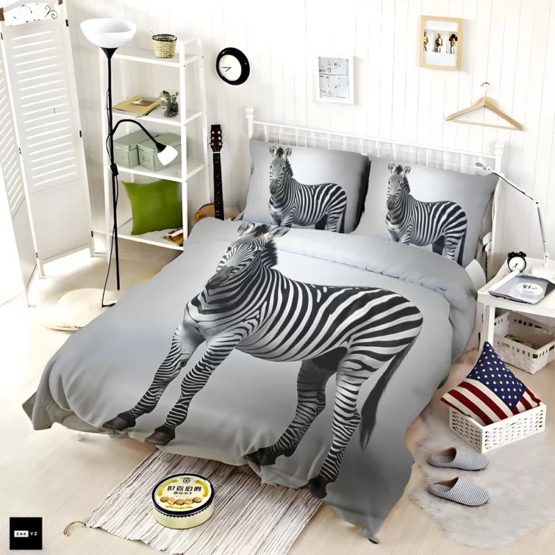 Zebra on Pastel Background Bedding Set