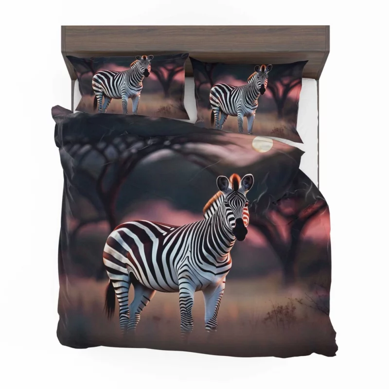 Zebras Under Moonlight Bedding Set 2