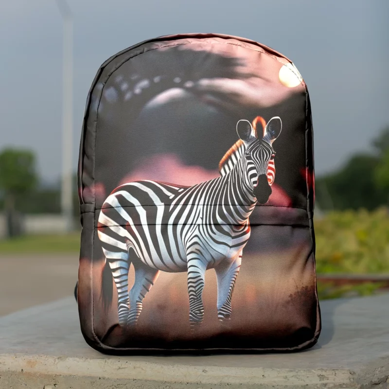 Zebras Under Moonlight Minimalist Backpack