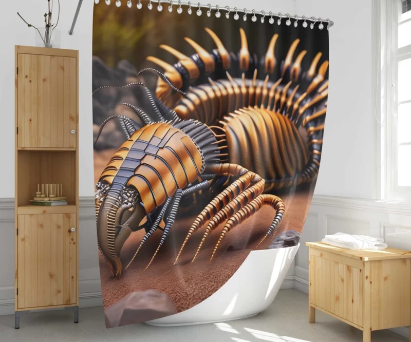 3D Arthropleura Animation Shower Curtain 1