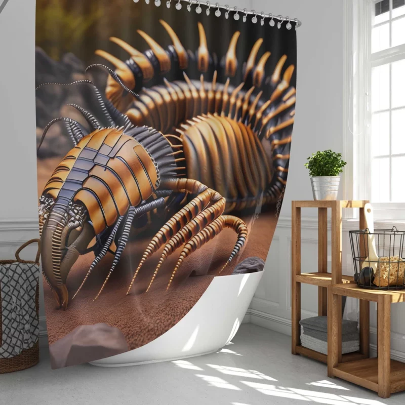 3D Arthropleura Animation Shower Curtain