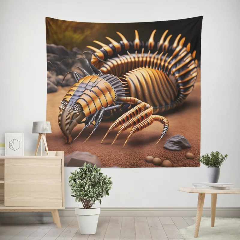 3D Arthropleura Animation Wall Tapestry