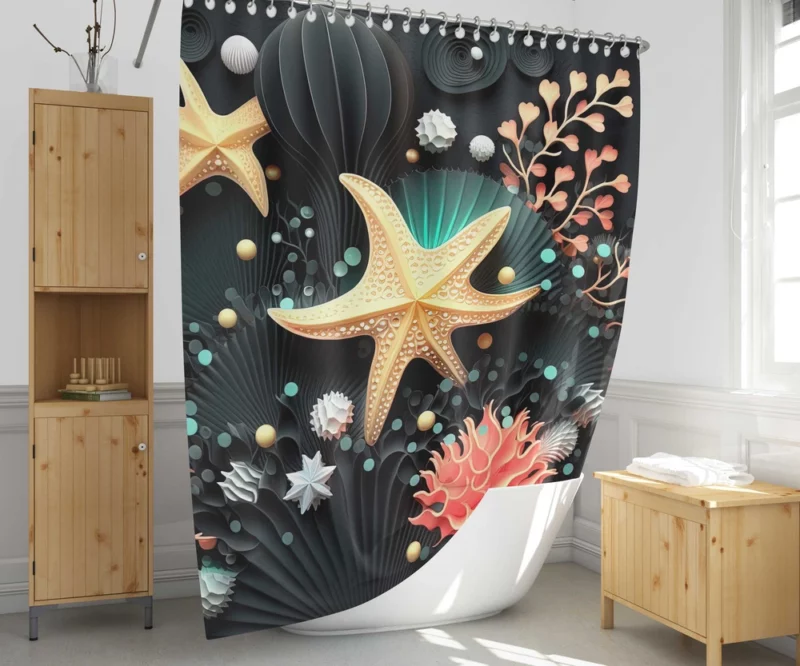 Abstract Underwater Background Shower Curtain 1