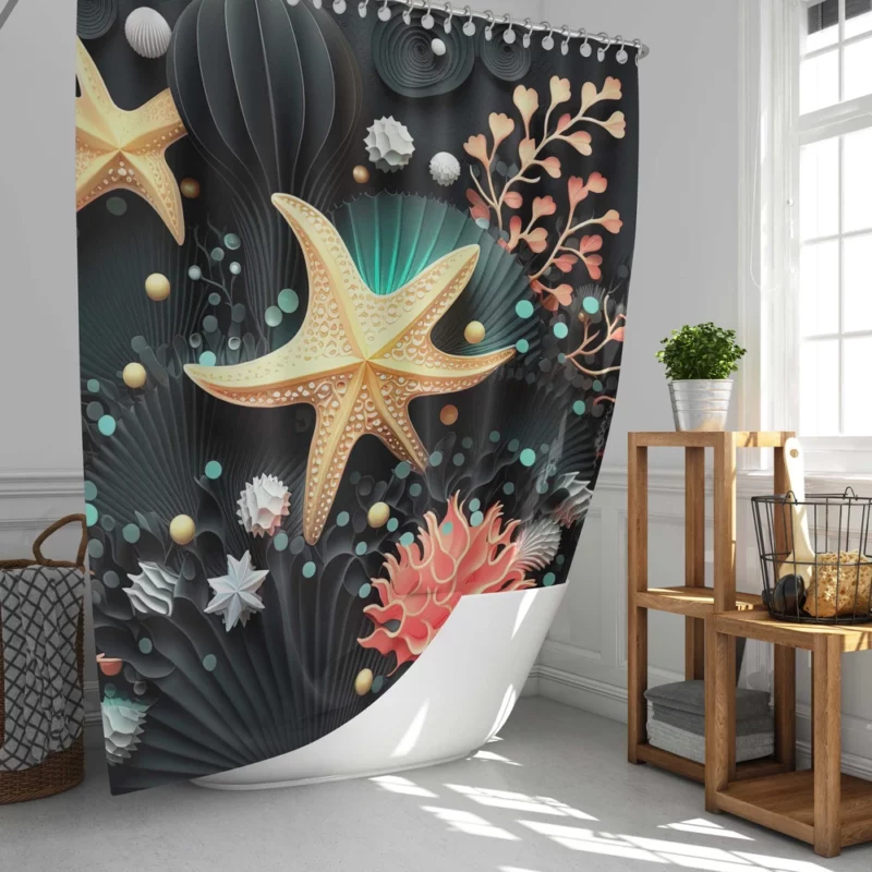 Abstract Underwater Background Shower Curtain