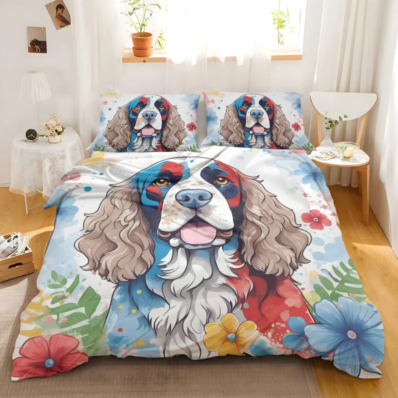 Adaptable American Water Spaniel Dog Versatility Bedding Set 2