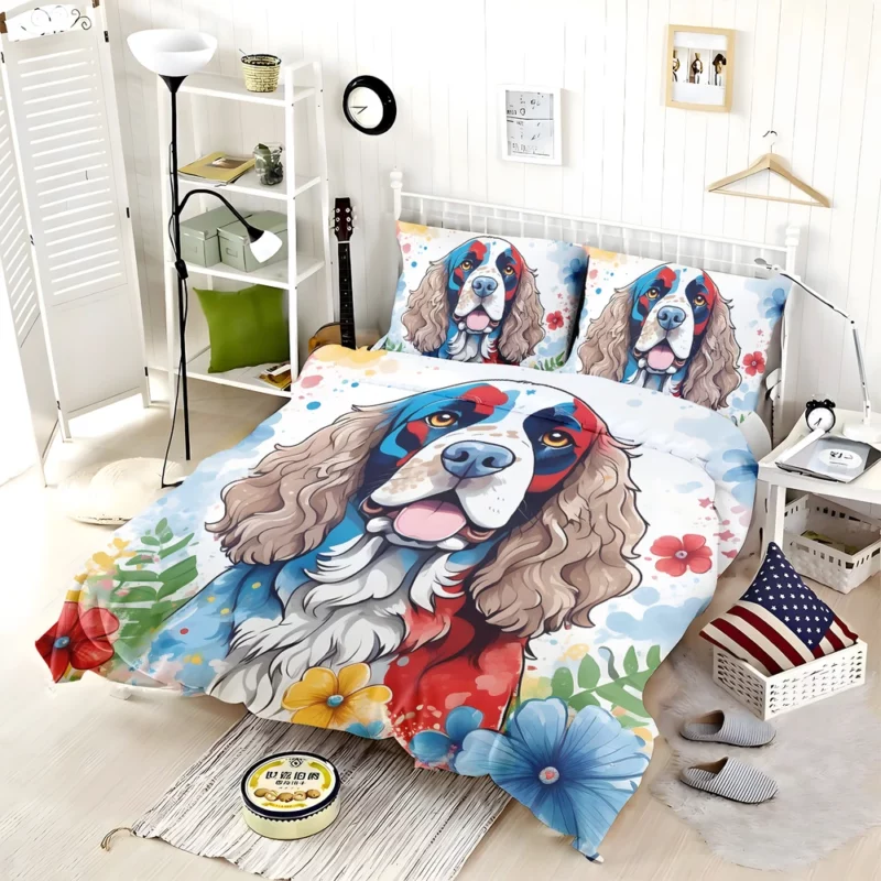 Adaptable American Water Spaniel Dog Versatility Bedding Set