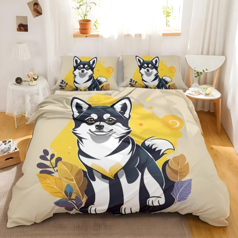 Adorable Alaskan Pup Klee Kai Dog Bedding Set 2