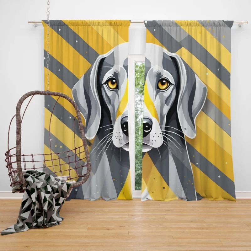 Adorable Azawakh Pup Dog Charm Curtain